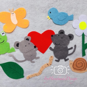 Mouse's First Spring Felt Story/Season Flannel board/Preschool/Teacher Story/Circle Time/Teaching Resource/Felt Animals/ECE/Dramatic play