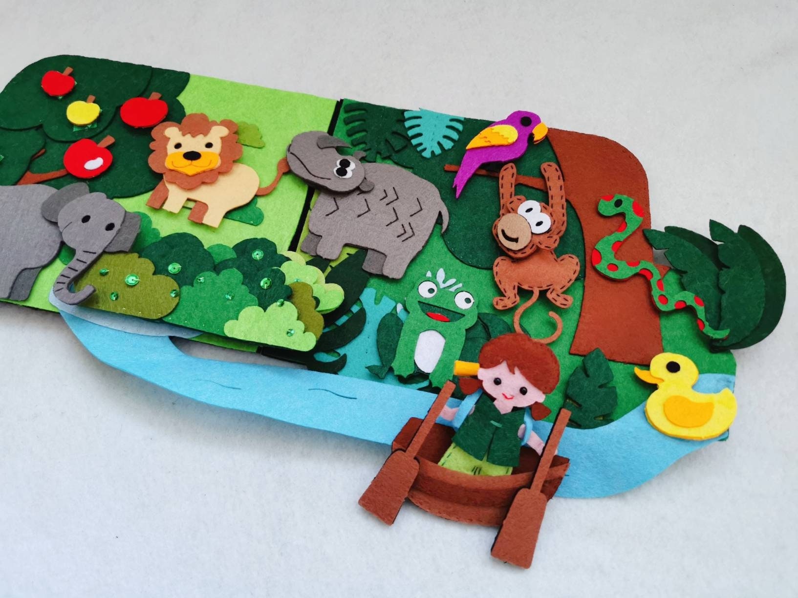Farm Felt Book/Forest Busy Activity Book/Flannel Board Story/Animal Learning/Teaching Resource/Educational Activity/Gift/Quiet book/Kid gift