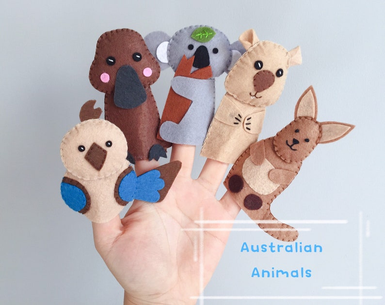 Zoo/jungle/forest/animal Finger Puppet Felt Story/australian Etsy Canada