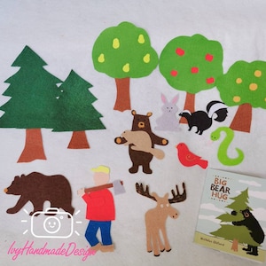 Bär Umarmung Filzgeschichte/Flanelltafel/Kreiszeit/ECE/Sei freundlich/Fantasie/Vorschule/kreativ/Lehrressource/Manieren lernen/handgefertigt/Kind