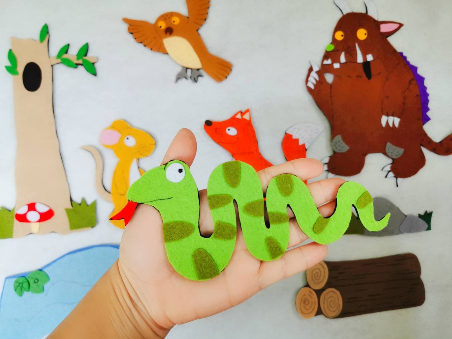 The Gruffalo Finger Puppets/Flannel board/Felt Etsy