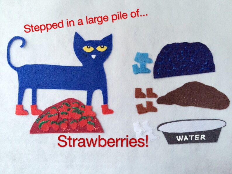 Pete the cat I Love My White Shoes Felt Board Story/Flannel Etsy