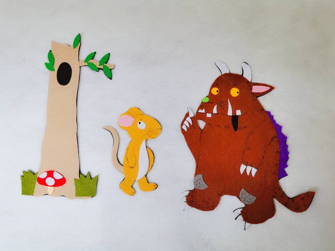 The Gruffalo Finger Puppets/flannel Board/felt - Etsy