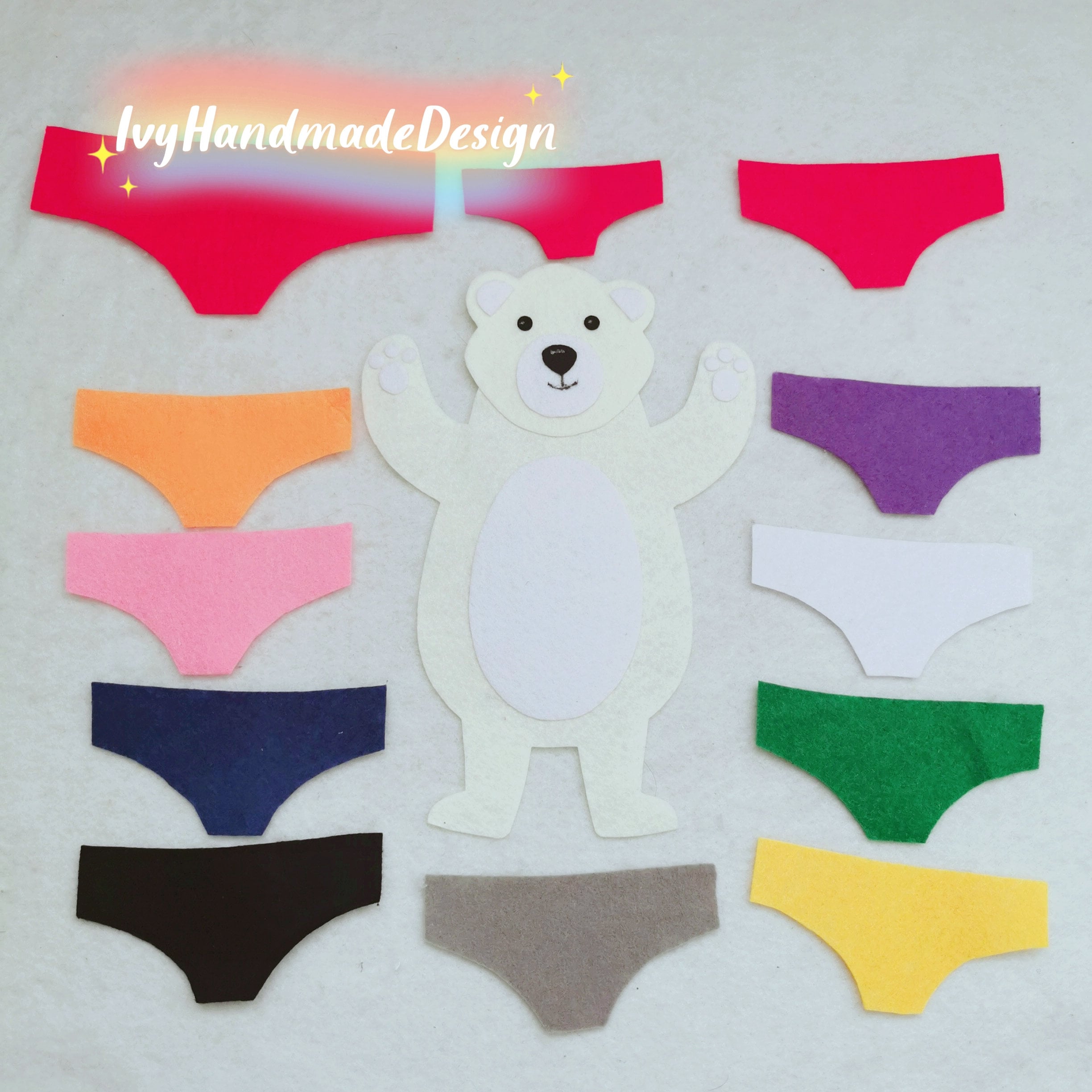 Polar Bear Underwear Flannel Board Set/felt Story/circle Time