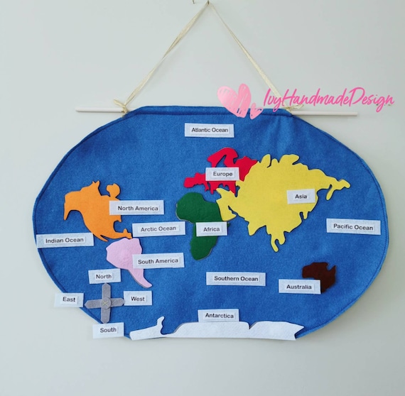 Montessori Continents Of The World Tshirt - Geography Tshirt Montessori Continents Of The World Tshirt - Geography Tshirt