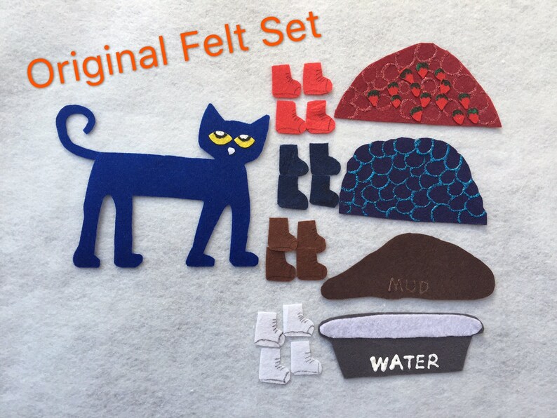 Pete the cat I Love My White Shoes Felt Board Story/Flannel Etsy