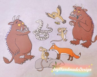 The Gruffalo Color-printed Flannel board/Felt Story/ECE/Preschool/Circle Time/Story time/Teacher Resource/Creative play/kid gift/Homeschool