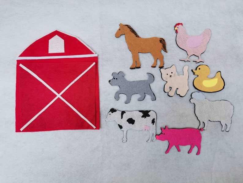 Who's Behind Barn Door Game/farm Animal Felt Board - Etsy Canada