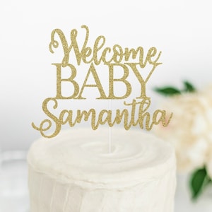 Welcome Baby Cake Topper, Baby Shower Cake Topper