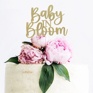 Baby in Bloom Cake Topper, Baby Shower Cake topper