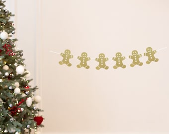 Gingerbread Banner, Christmas Party Banner, Gingerbread theme