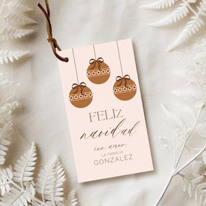 Feliz Navidad Gift Tags, Christmas Tag, Talavera Ornaments, Clay Ornaments