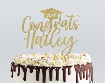 Graduation Cake Topper, Congrats Grad Cake Topper, 2023 Cake topper, 2024 topper