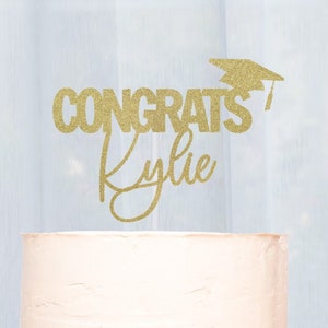 Graduation Cake Topper, Name Grad Cake Topper, Congrats Grad Cake topper