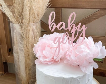 Baby Girl Cake Topper, Baby Shower Cake Topper