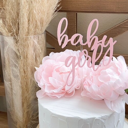 Baby Girl Cake Topper Baby Shower Cake Topper Etsy