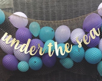Glitter Under The Sea Banner, Mermaid Party Decor