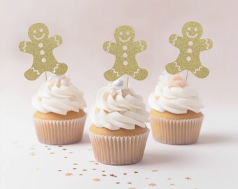 Gingerbread Cupcake Toppers