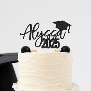 Graduation Cake Topper, Name Grad Cake Topper, 2025 Graduation cake topper