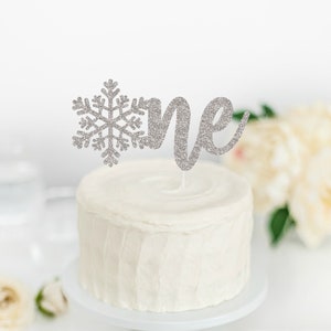 Snowflake cake topper, One cake topper, First birthday cake topper, Winter Onederland