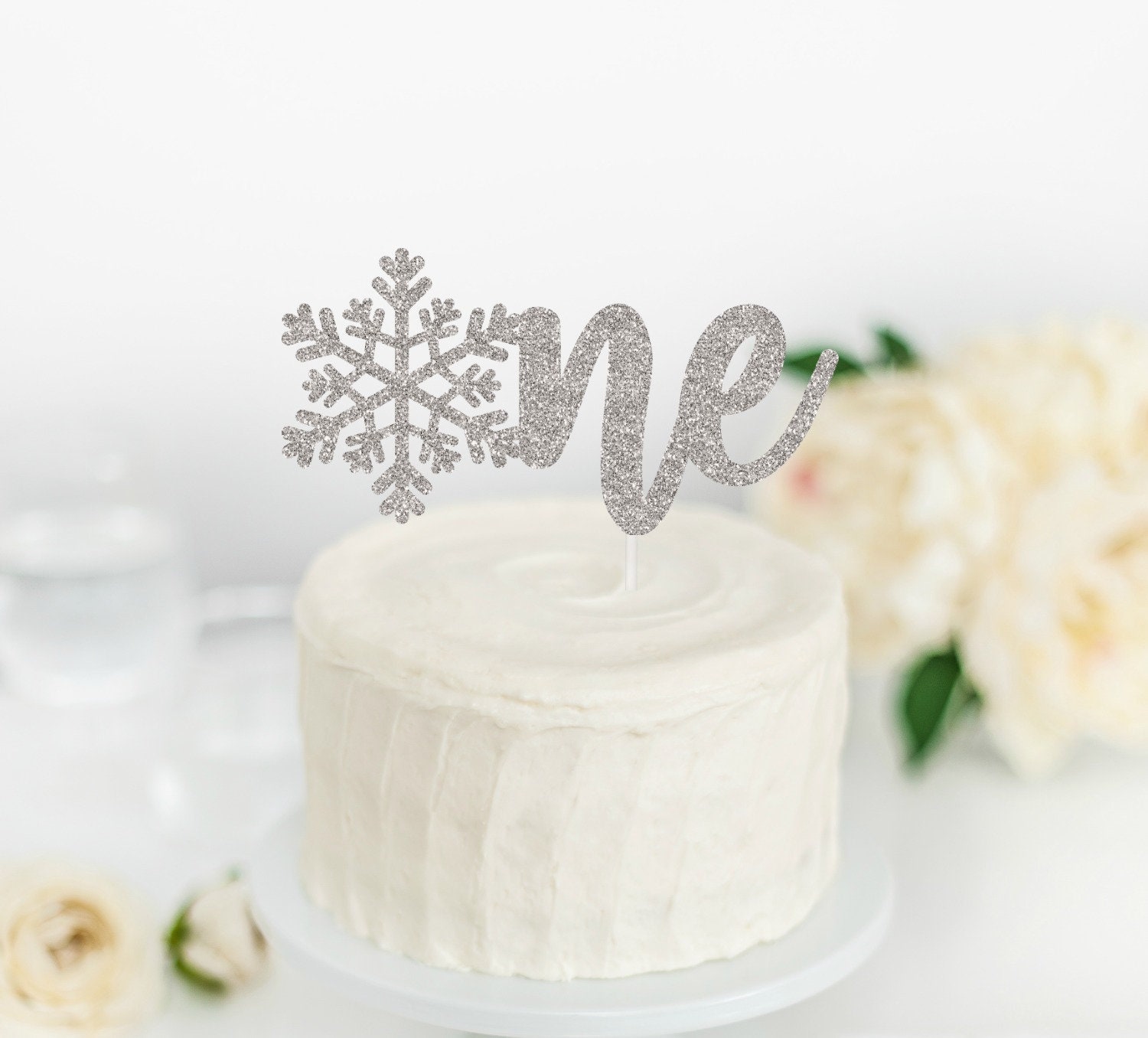 Snowflake One Cake Topper Silver One Cake Topper Winter Onederland Cake  Topper Silver Snowflake Decorations Snowflake Cake Decorations Snowflake  Birt - Imported Products from USA - iBhejo