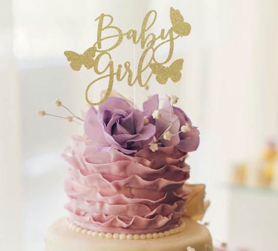 Butterfly Baby Shower Cake Topper, Baby Shower Cake Topper, Baby Girl Cake  Topper 