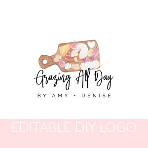 Charcuterie Business Logo, Cheese Board Logo, Charcuterie Logo, Diy Branding, Logo Template