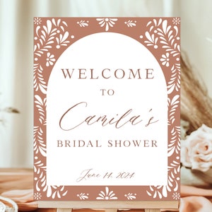Talavera Willkommensschild, Bridal Shower Willkommensschild, Talavera Bridal Shower Willkommen