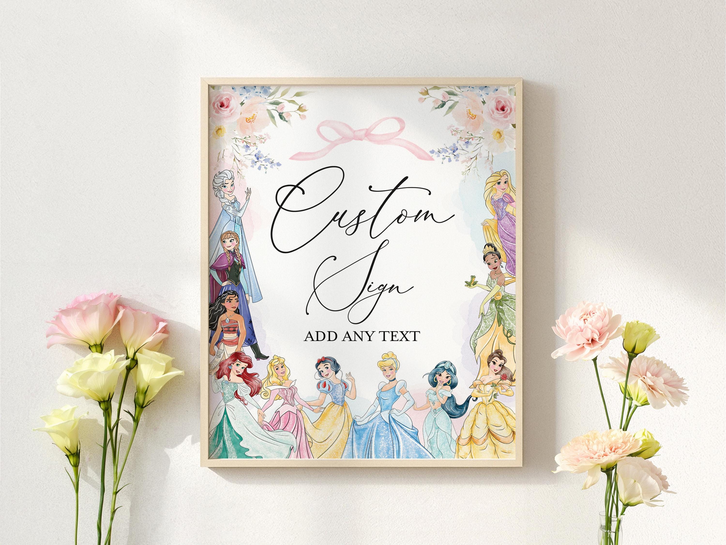 Floral Princess Custom Sign, Editable Template - Etsy