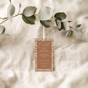 Cielito Lindo Baby Shower Tags, Talavera Theme Thank you Tag, Editable Template