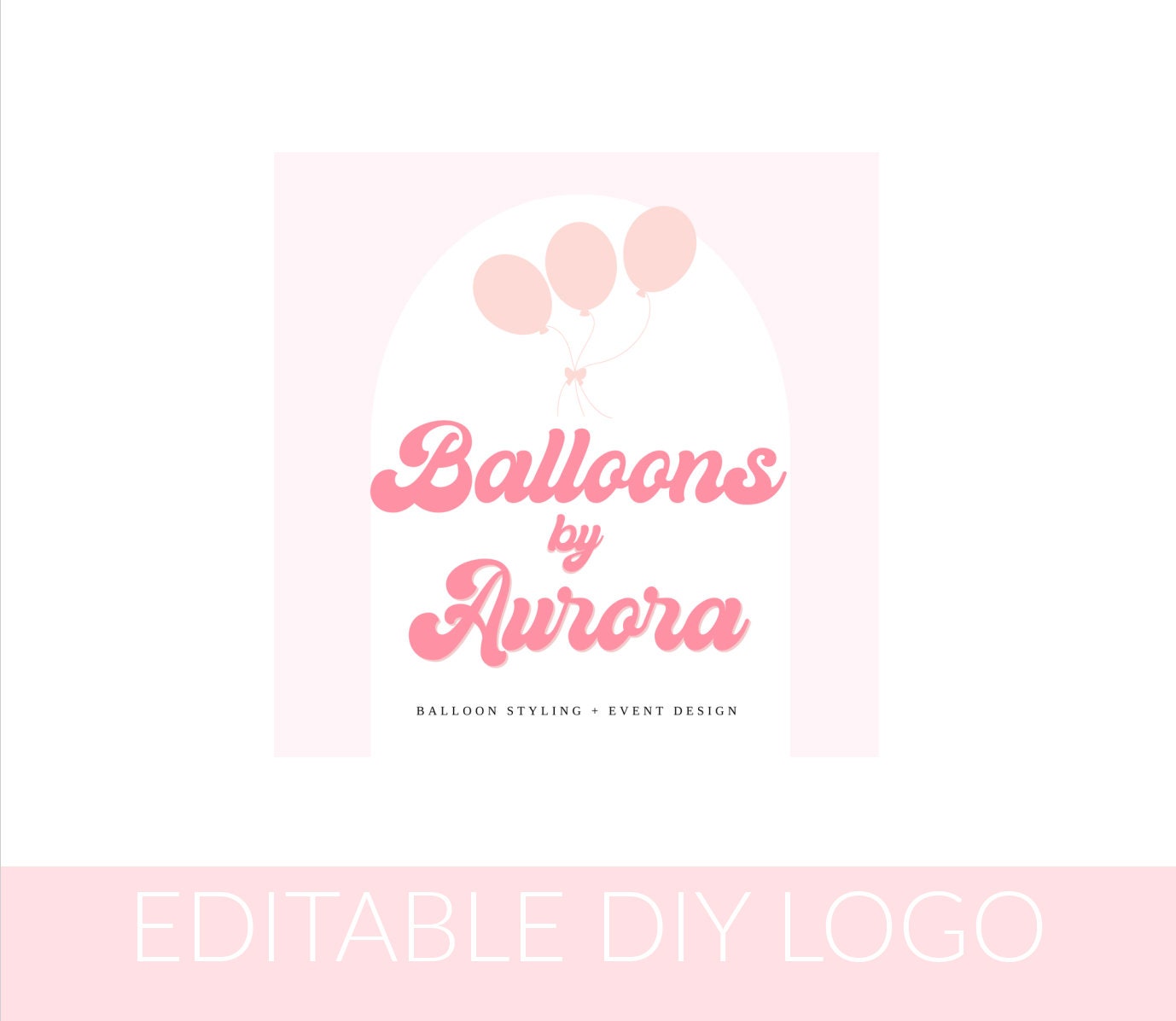 Pink Balloons Business Logo Tones of Pink Business Logo -  Portugal