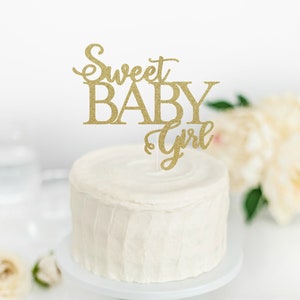 Sweet Baby Girl Cake Topper, Baby Shower Cake Topper