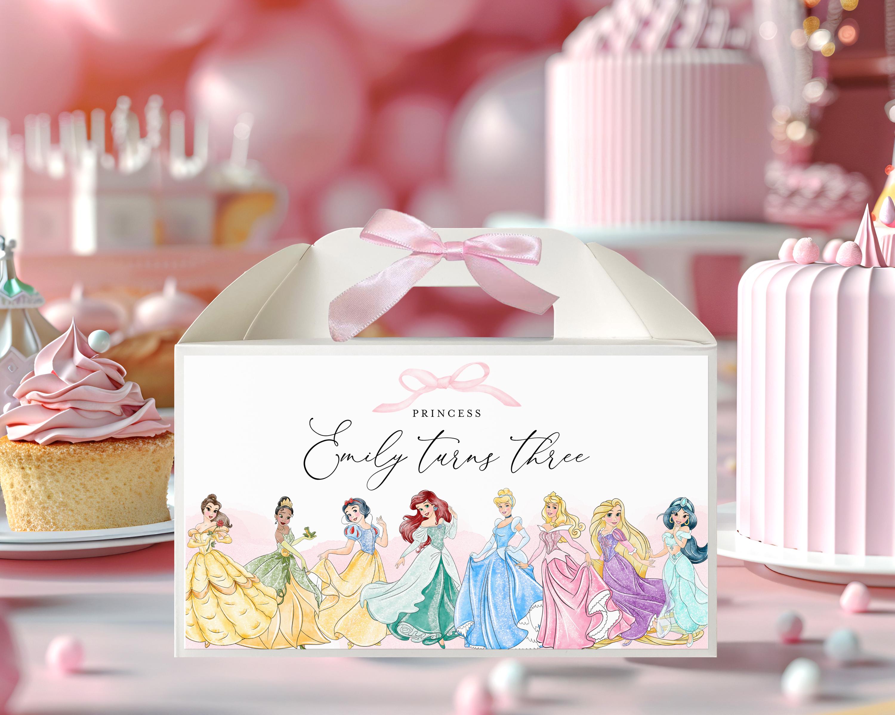 Princess Gable Box Princess Gable Box Label, Editable Party Favor Template - Etsy