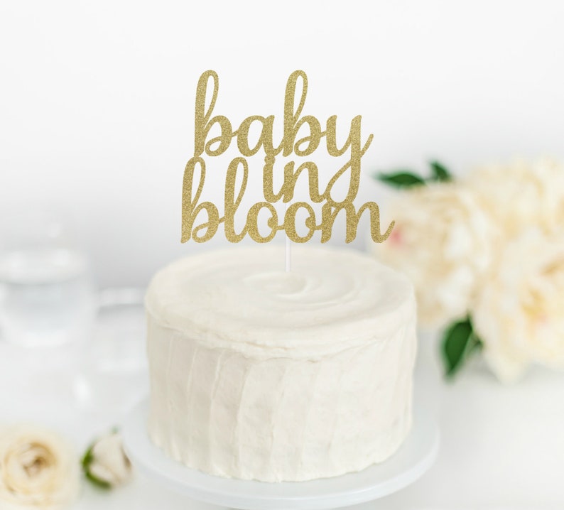 Baby in Bloom Cake Topper Baby Shower Cake Topper Etsy