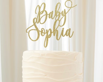 Baby Shower Cake Topper, Baby Name Cake Topper