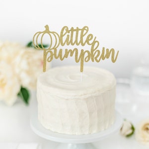 Little Pumpkin cake topper, Pumpkin Cake Topper image 1