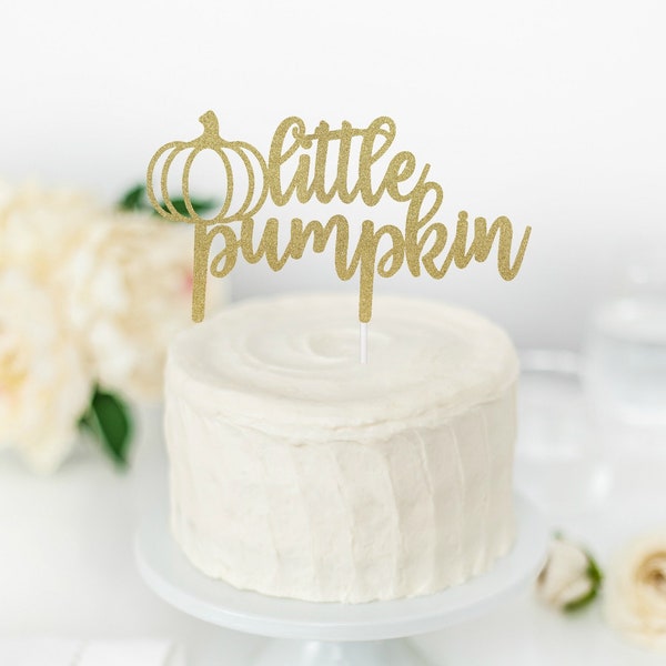 Little Pumpkin cake topper, Pumpkin Cake Topper