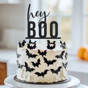 Hey boo Cake Topper, Halloween Cake Topper, Boo Cake Topper