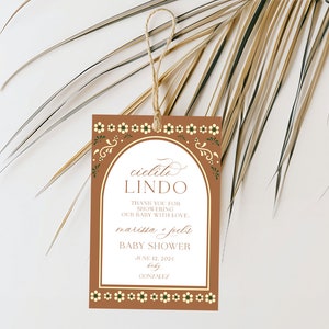 Cielito Lindo Favor Tag, Papel Picado Favor Tag, Baby Shower Thank you Tag