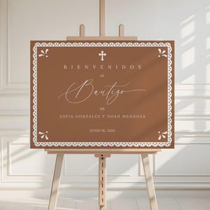 Welkomstbord doop van talavera, welkomstbord Cielito Lindo-thema, Bienvenidos Bautizo