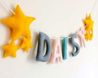 baby name bunting for nursery