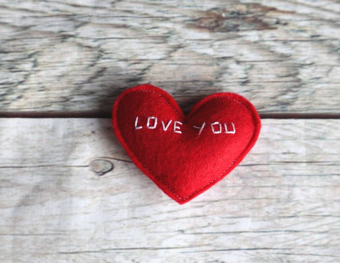 I Love You Pocket Love Embroidered Pocket Heart Friendship Etsy