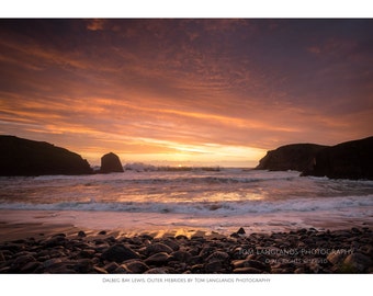 Sunset over Dalbeg Bay, Lewis, Outer Hebrides - Fine Art Landscape Photograph