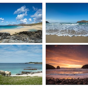 Outer Hebrides, Scotland - Set of 4 High Quality Photographs - sized (7x5ins or 10x8 ins) to suit standard mounts/frames.