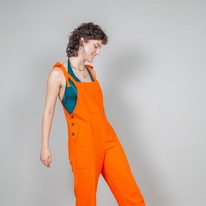 Orange overalls shorts sales