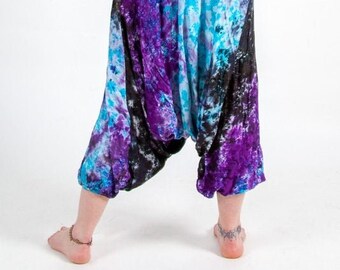 Hand Dyed Festival Hareem trouser // jumpsuit boho hippie cotton baggy