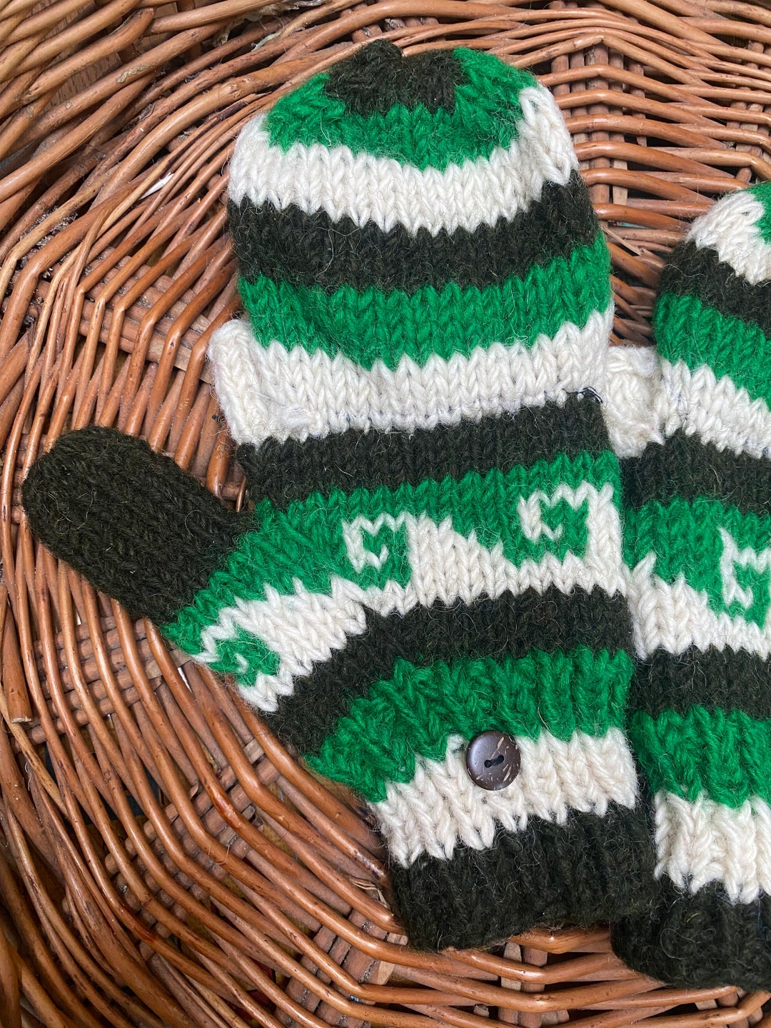 100 Wool Fleece Lined Glove Mittens. Fingerless Mitts. Blue Etsy UK