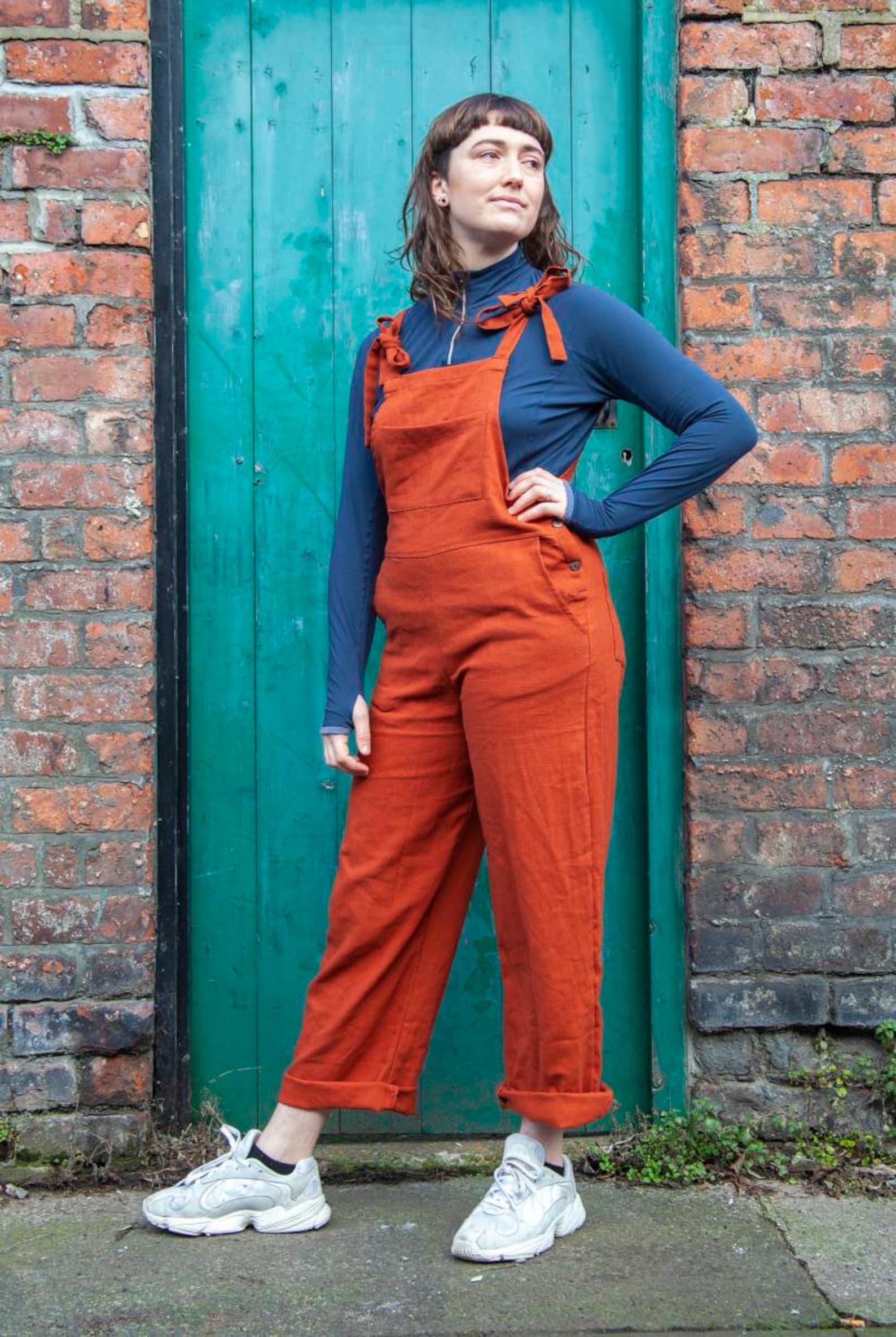 Coco Village 100% Organic Cotton Muslin Dungarees - Dune