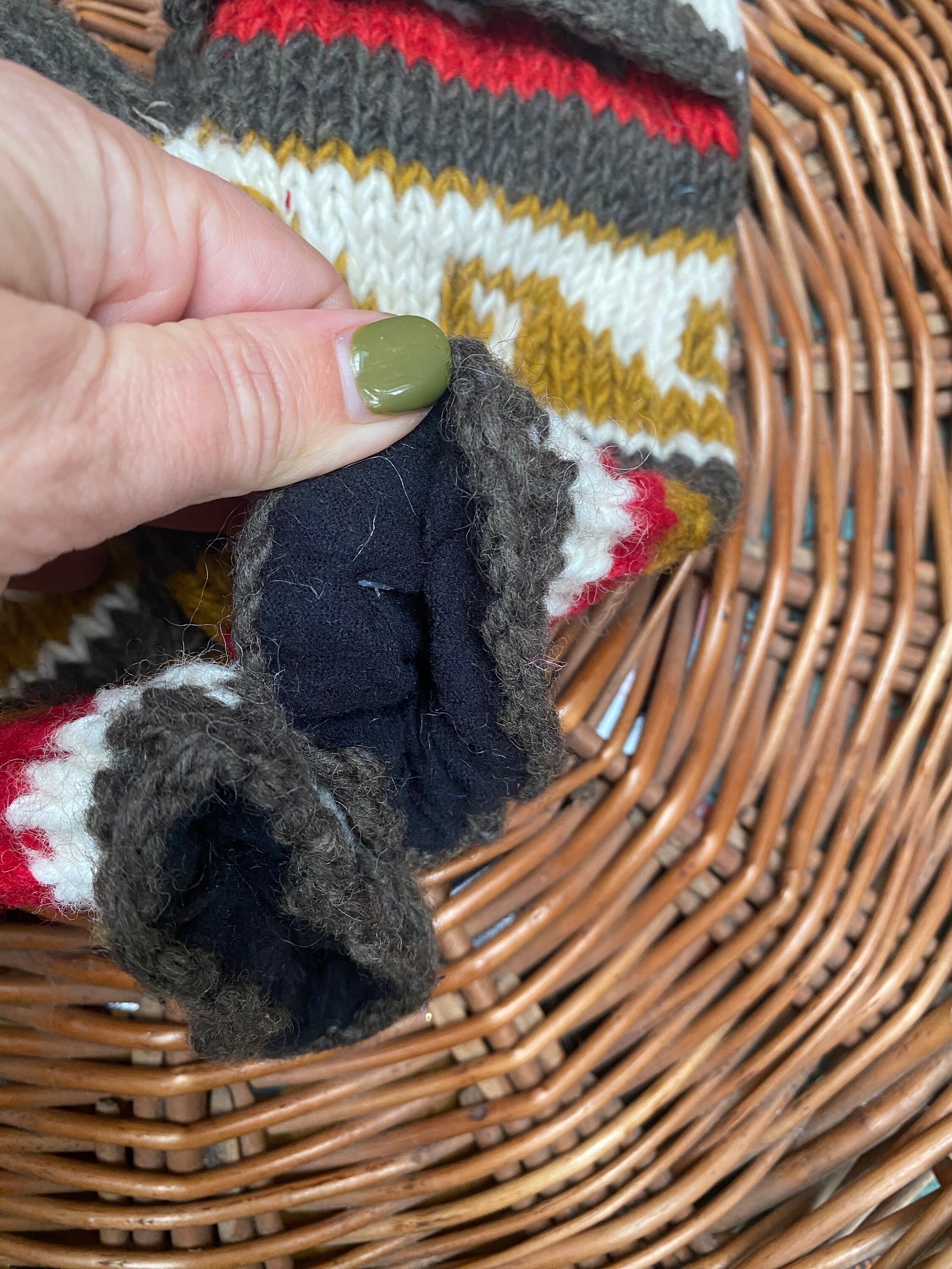 Guanti Di Lana Tiro A Segno Manopola Pile Foderato Misto - Foto 6