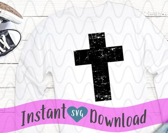 Distressed Cross Svg Etsy